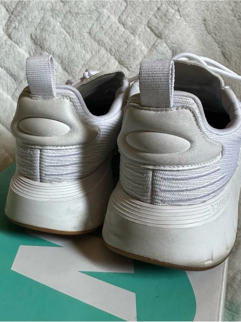 adidas Men’s White Sneakers with Gum Toe Accents size 11